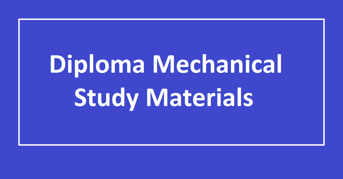 Diploma Mechanical Study Material