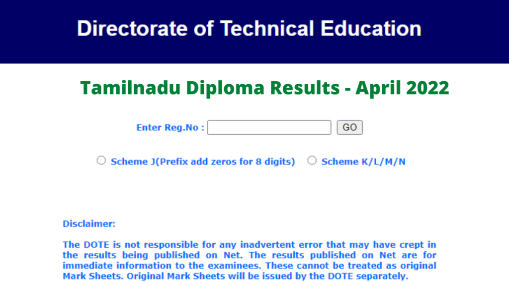 Diploma Result April 2022