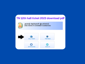 TN 12th hall ticket 2023 download pdf
