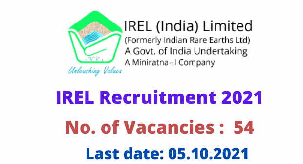 IREL Recruitment 2021