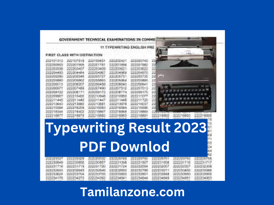 TNDTE Typewriting Result 2023